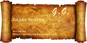 Gajda Orsika névjegykártya